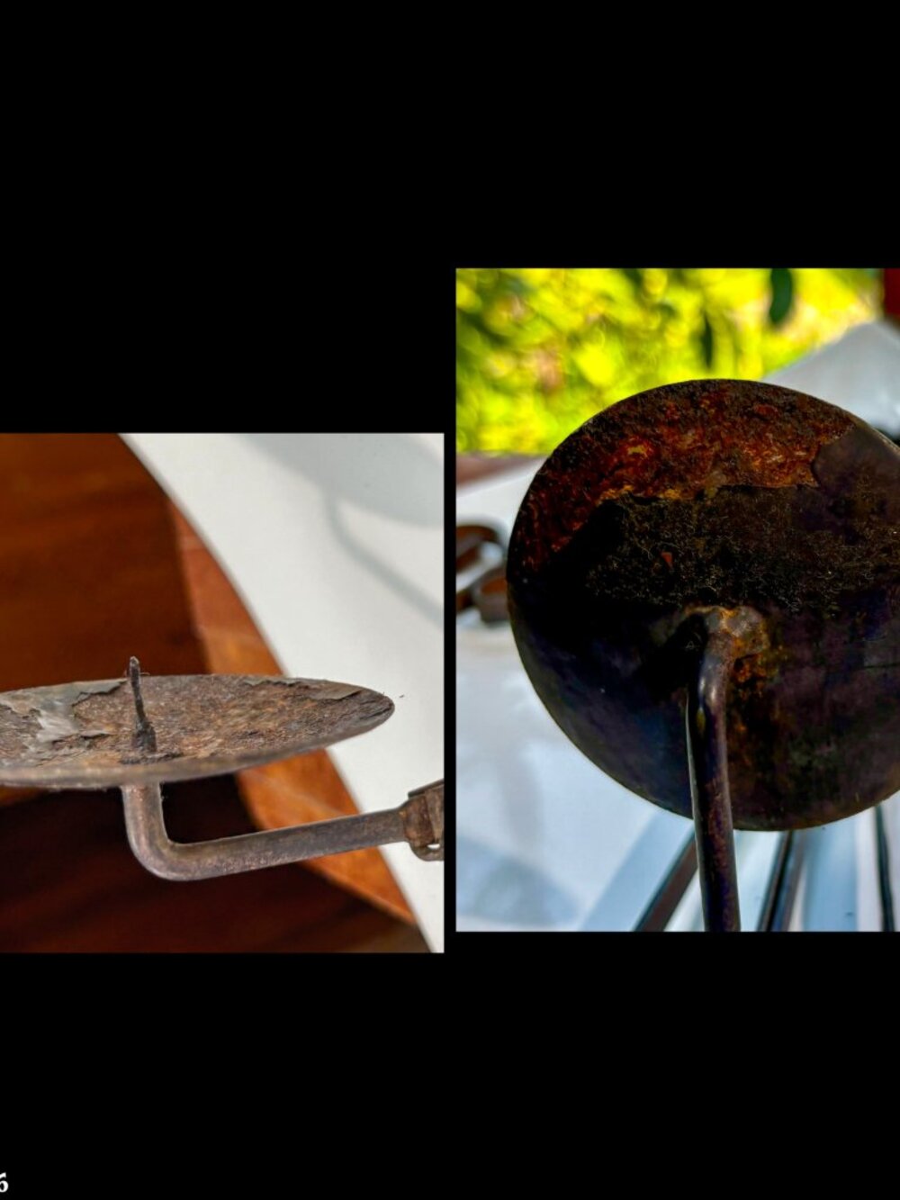 🆕VTG▪️Rustic 10.5" X 13" Wrought Iron Hanging Cross Candle Holder - Picture 5 of 6